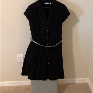 New York and Company Belted Shirtdress w/ pockets!